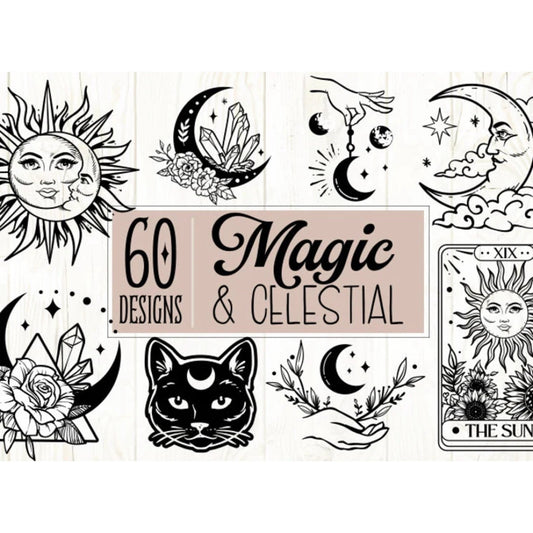 Magic and Celestial Dog Svg - Digital Product Store