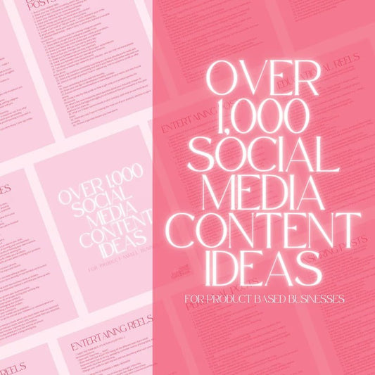 100 Social Media Content Ideas - Digital Product Store