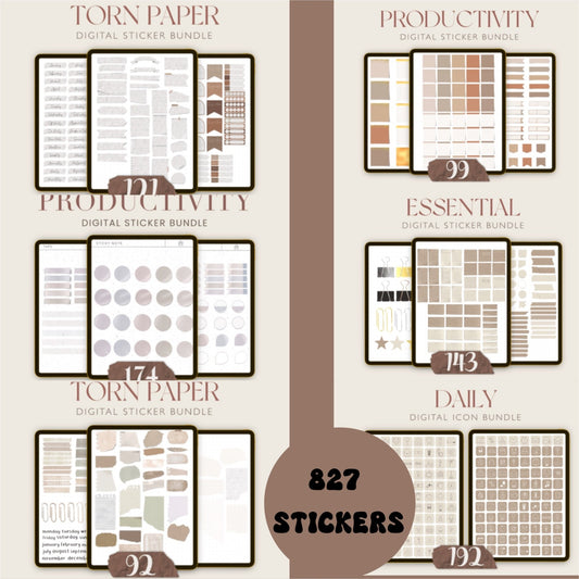 827 + Goodnotes Sticky Notes, stickers, iPad stickers, digital planner, digital notes - Digital Product Store