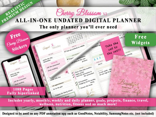 All in one undated Digital Planner - Digital Product Store