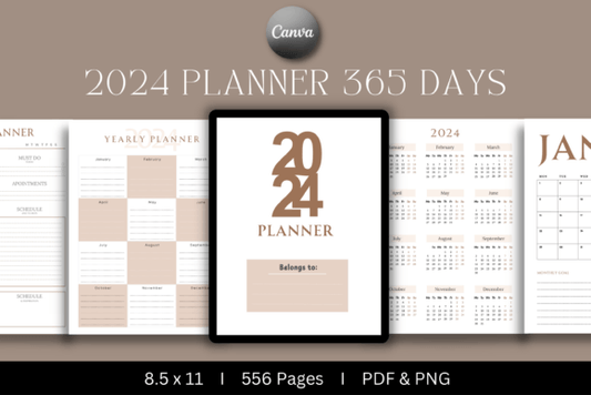 2024 Planner 365 Days | KDP Interior Graphic - Digital Product Store