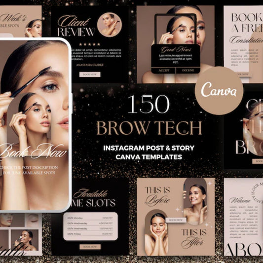 Brow tech templates - Digital Product Store