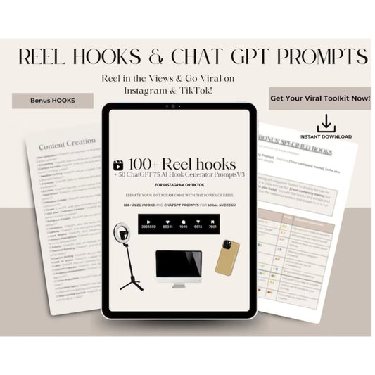 100 Reel Hooks + 50Chat GPT - Digital Product Store