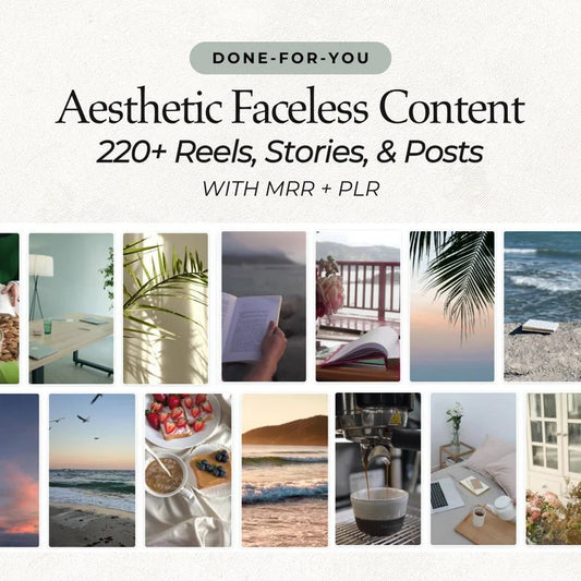 220+ Faceless Aesthetic Videos - Digital Product Store