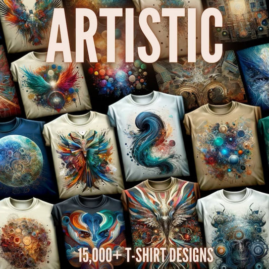 Artistic 15,000 T Shirt Designs - Digital Product Store