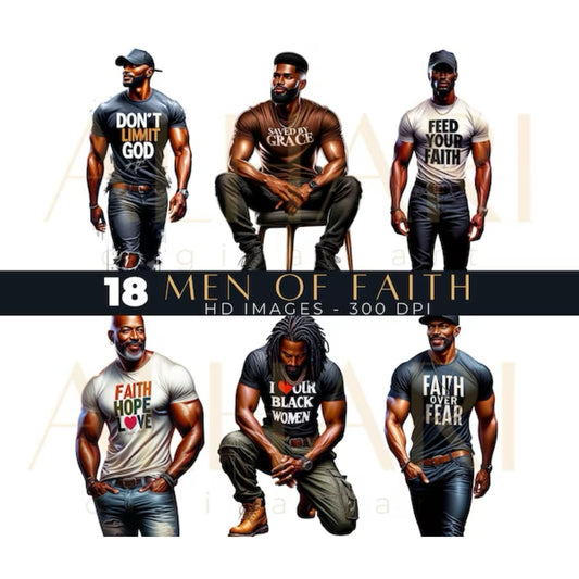 Empowering Black Men Clip Art - Digital Product Store