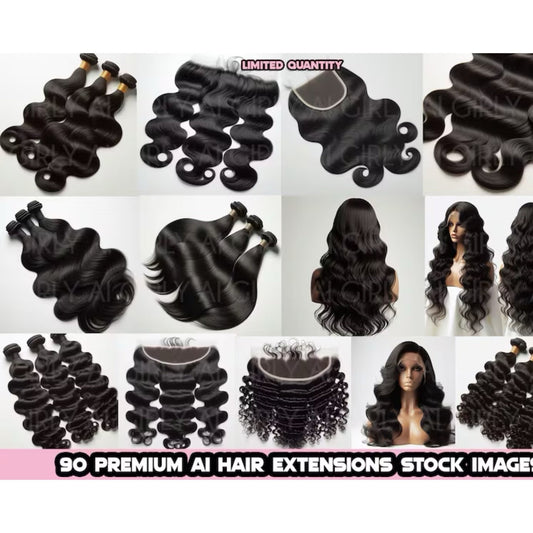 Hair Extension Stock Photos - Digital Product Store