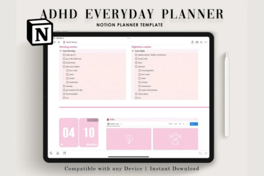 Adhd Notion Template - Digital Product Store