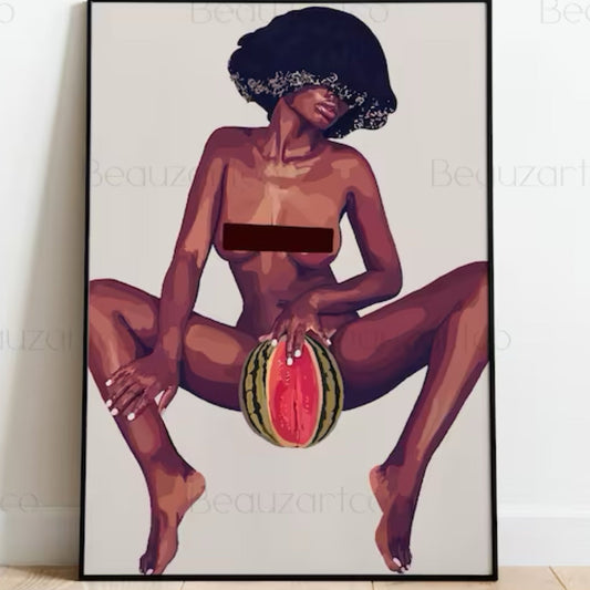 Woman Naked Watermelon - Digital Product Store