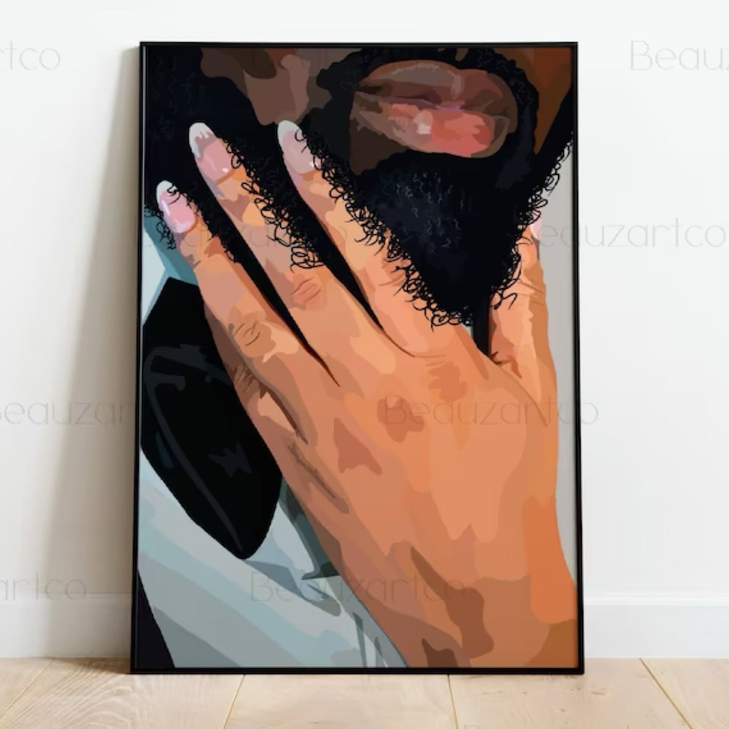 Feel his beard Black Art - Digital Product Store