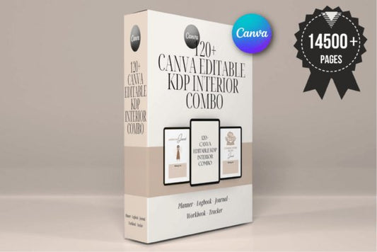 120+ Canva Editable KDP Interior Combo - Digital Product Store