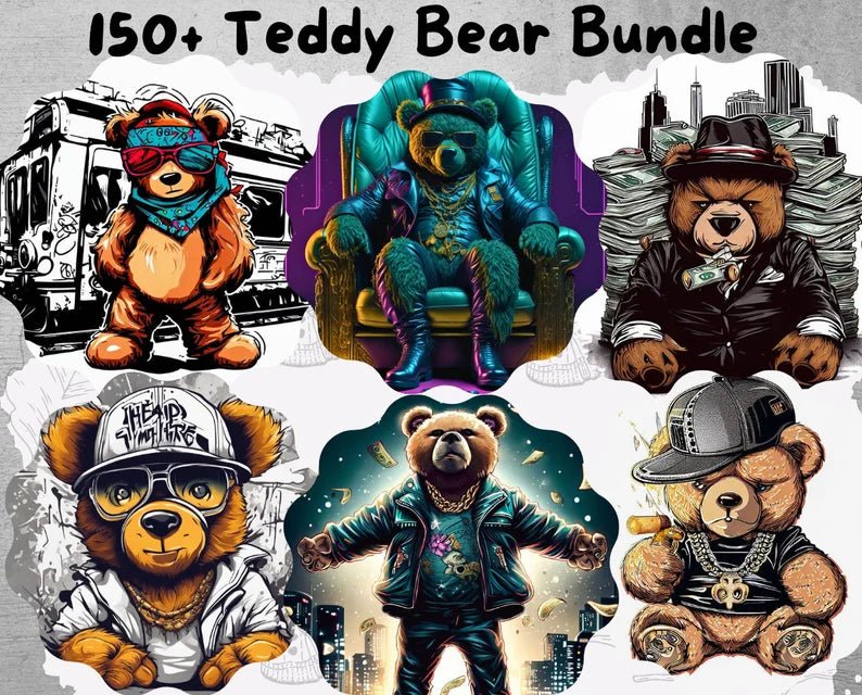 150 Teddy Bear T Shirt Designs - Digital Product Store